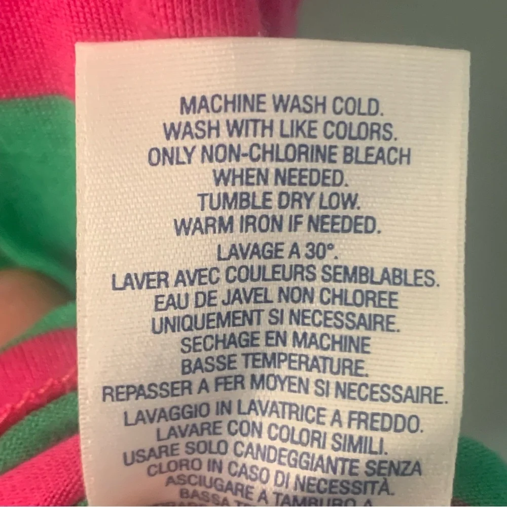 RALPH LAUREN Striped Jersey Knit Sleeveless Dress Pink & Green Loose Fit M 8/10 - Picture 14 of 15